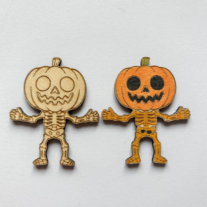 Dřevěné magnetky k domalování - HALLOWEEN