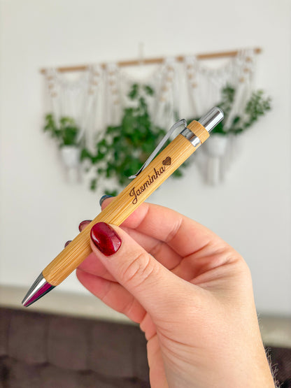 Propiska s vlastním textem / logem - přírodní bambusová