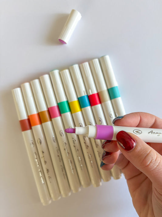 Akrylové fixy na dřevo - pastelové barvy