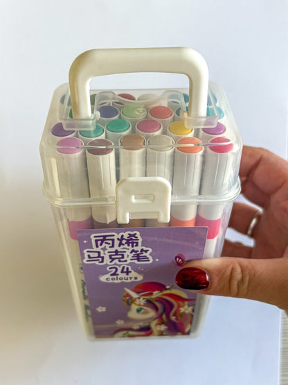 Akrylové fixy na dřevo - pastelové barvy