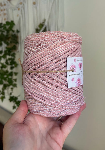 Duhová příze 3 mm - 🌸 POUPĚNKA (nerozčesatelná)