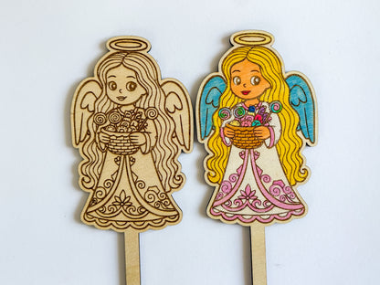 Dřevěné zápichy k domalování - MIKULÁŠ