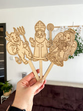 Načíst obrázek do prohlížeče Galerie, Dřevěné zápichy k domalování - MIKULÁŠ
