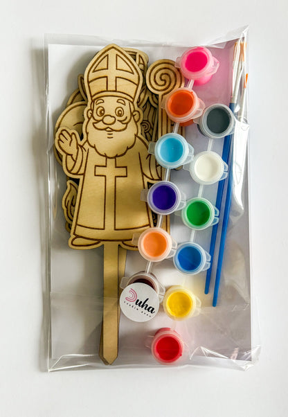 Dřevěné zápichy k domalování - MIKULÁŠ