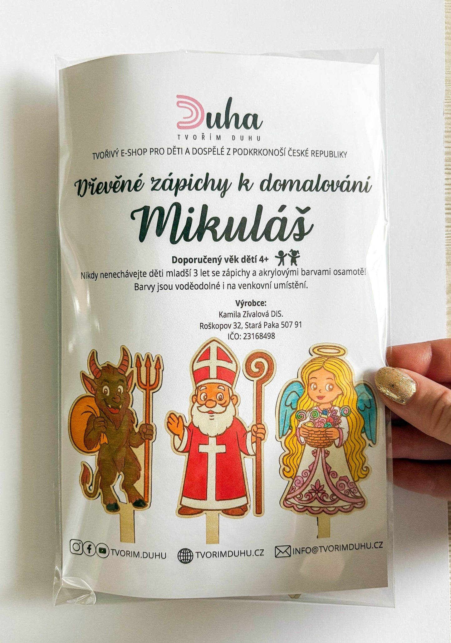 Dřevěné zápichy k domalování - MIKULÁŠ