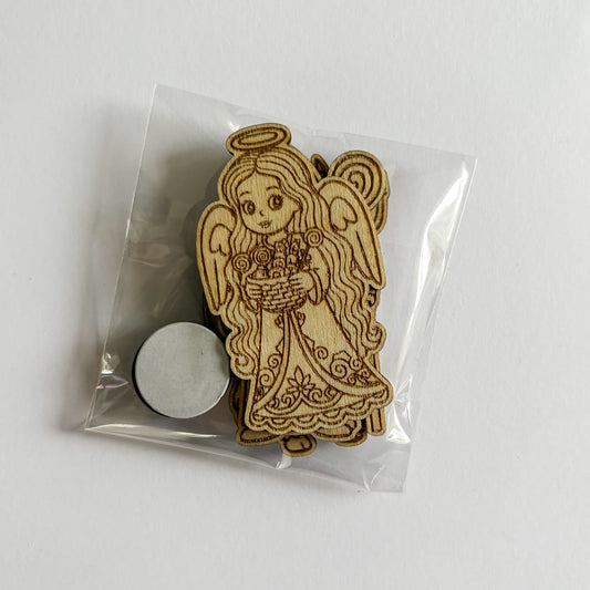 Dřevěné magnetky k domalování - MIKULÁŠ