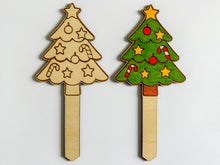 Načíst obrázek do prohlížeče Galerie, Dřevěné zápichy k domalování - VÁNOCE
