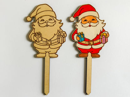 Dřevěné zápichy k domalování - VÁNOCE