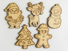 Načíst obrázek do prohlížeče Galerie, Dřevěné ozdoby k domalování - VÁNOCE
