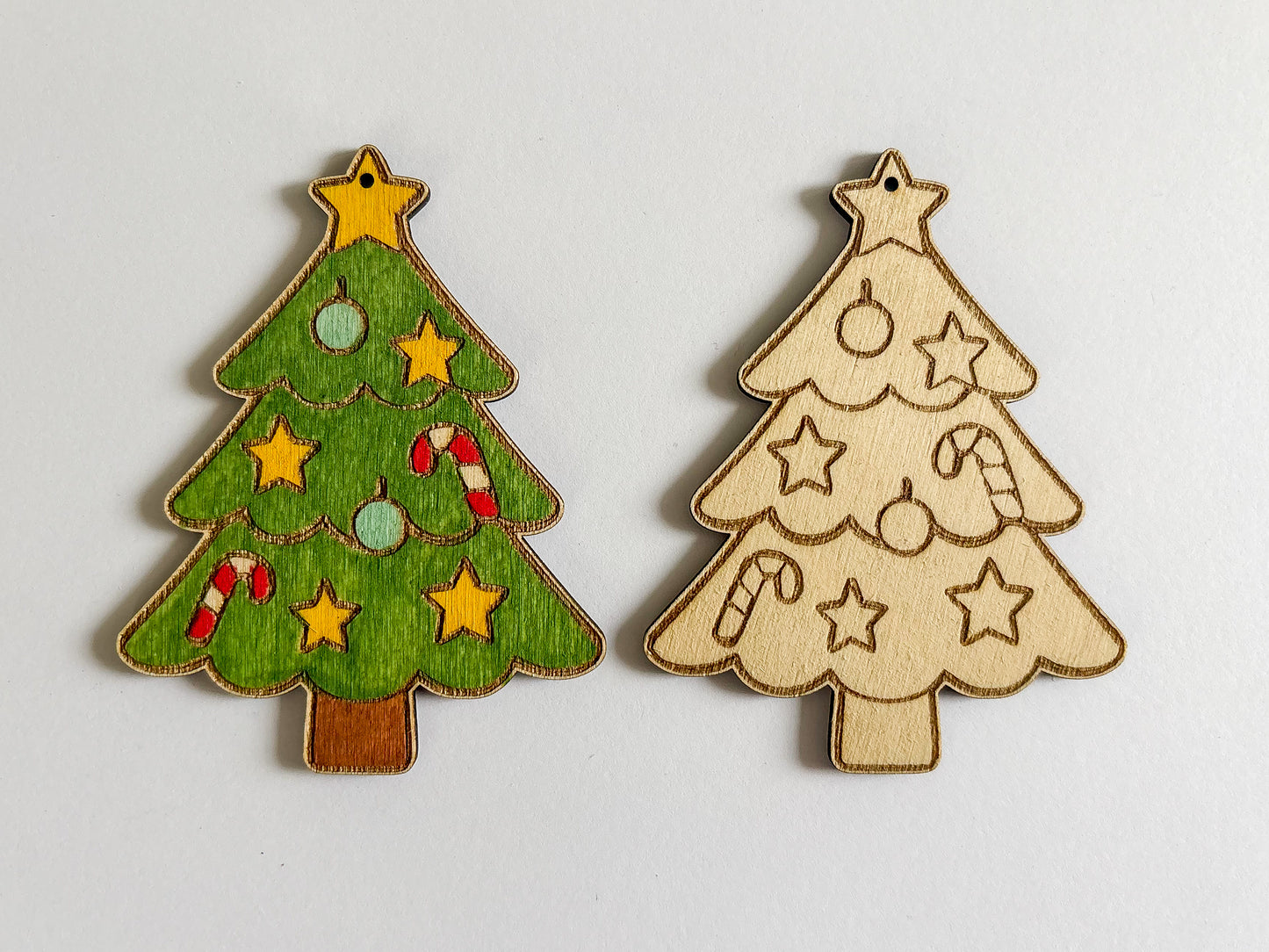 Dřevěné ozdoby k domalování - VÁNOCE