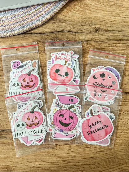 Samolepky Růžový Halloween - Mystery balení 10 Ks