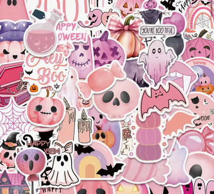 Samolepky Růžový Halloween - Mystery balení 10 Ks