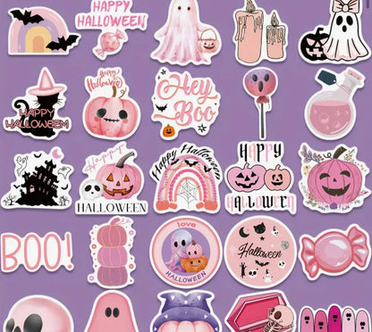 Samolepky Růžový Halloween - Mystery balení 10 Ks