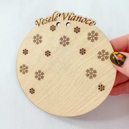 Dřevěné kolečko pod Macramé Andělku 10 cm