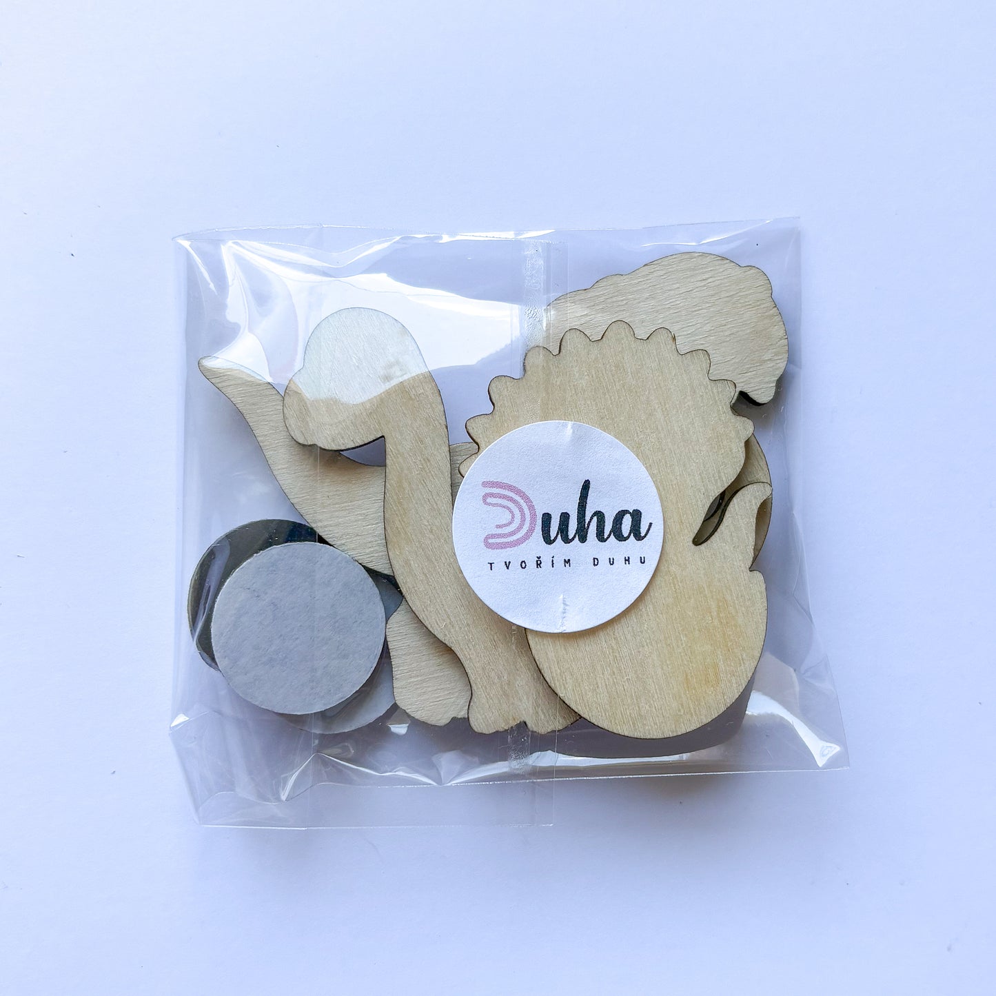 Dřevěné magnetky k domalování - DINOSAURUS