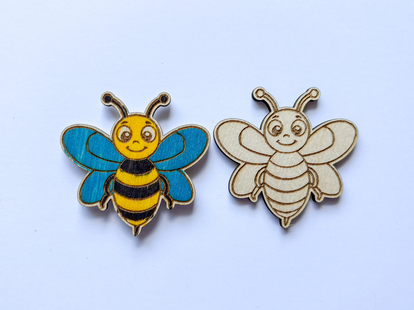 Dřevěné magnetky k domalování - LÉTO