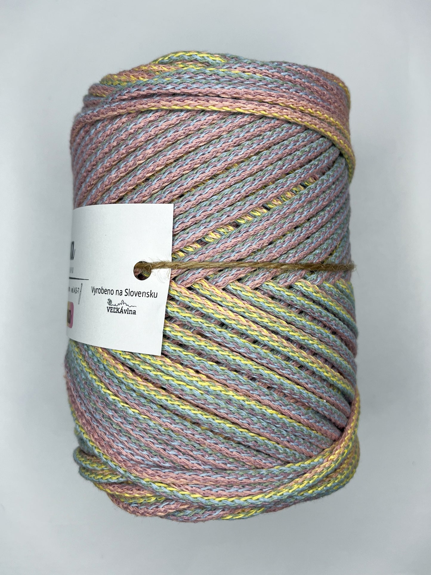 Duhová příze 3 mm - 🌈 PASTELKA (nerozčesatelná)