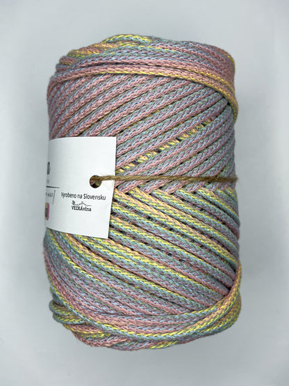 Duhová příze 3 mm - 🌈 PASTELKA (nerozčesatelná)