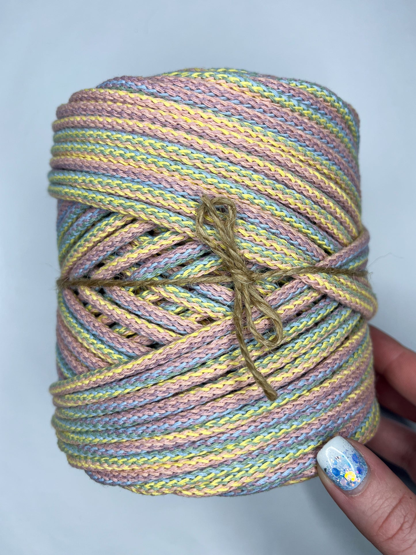 Duhová příze 5 mm - 🌈 PASTELKA (nerozčesatelná)