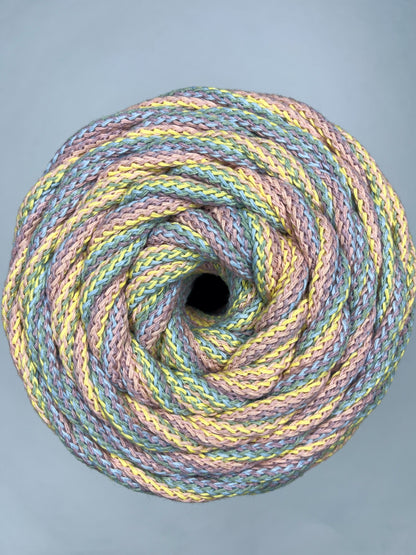 Duhová příze 5 mm - 🌈 PASTELKA (nerozčesatelná)