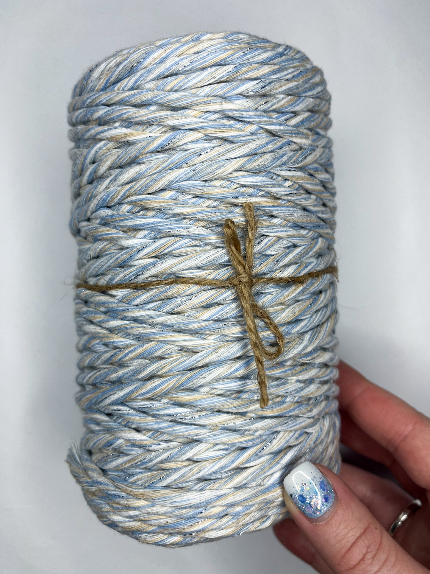 Klubíčko 10/20 m - 🌈❄️ Duhová příze Macramé 3 mm (rozčesatelná)