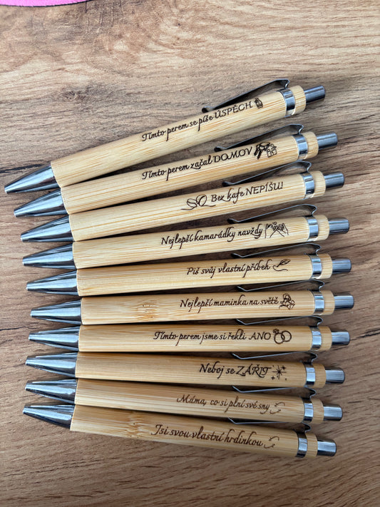 Propiska s motivačním textem – bambusová