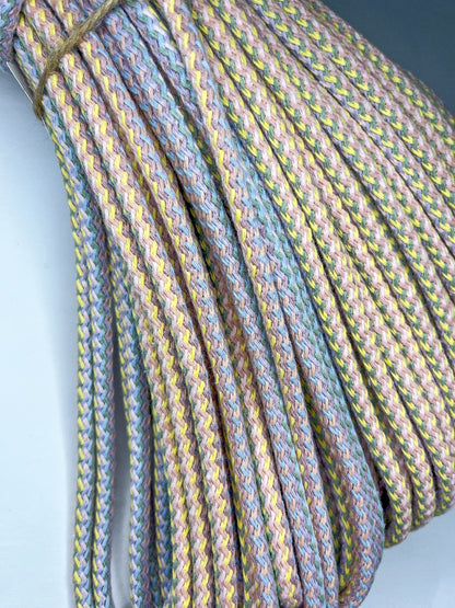 Duhová šňůra NA ŠITÍ 6 mm - 🌈 PASTELKA