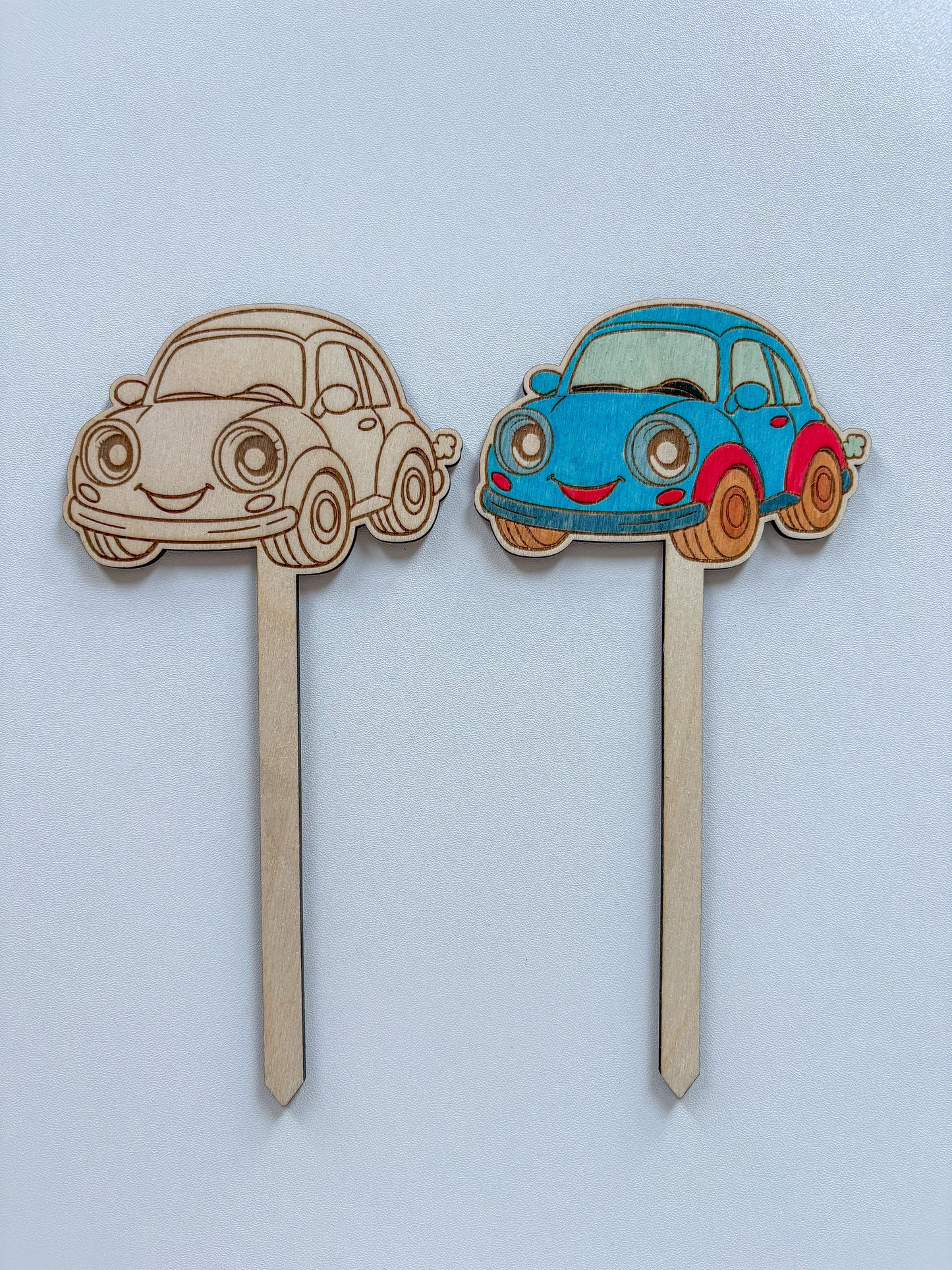 Dřevěné zápichy k domalování - DOPRAVA