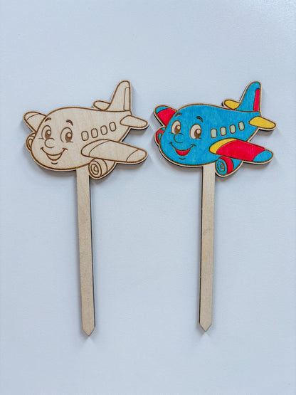 Dřevěné zápichy k domalování - DOPRAVA