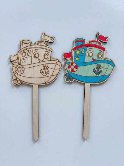 Dřevěné zápichy k domalování - DOPRAVA