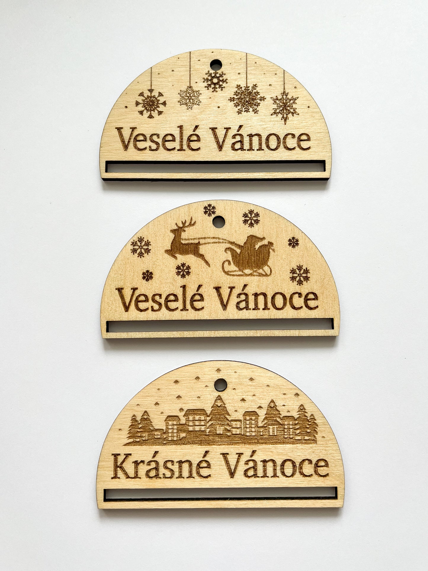 Dřevěná ozdoba na stromeček