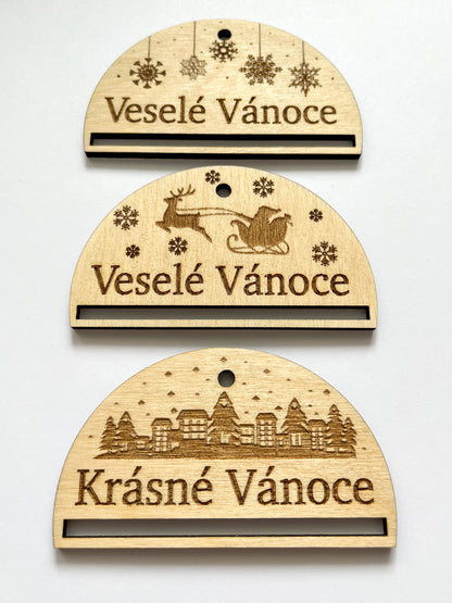 Dřevěná ozdoba na stromeček