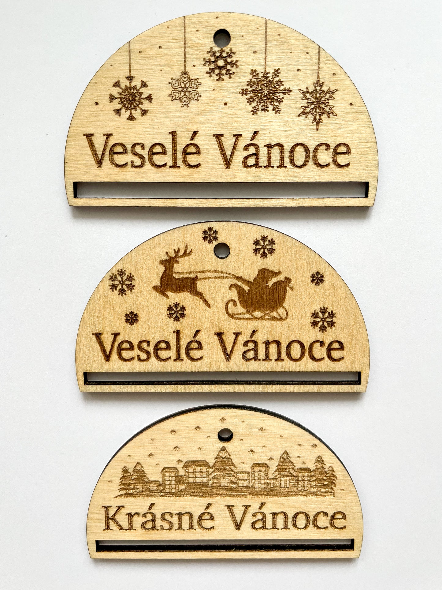 Dřevěná ozdoba na stromeček