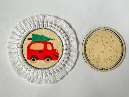 Dětské vánoční ozdoby k domalování (a dotvoření jako podtácek)