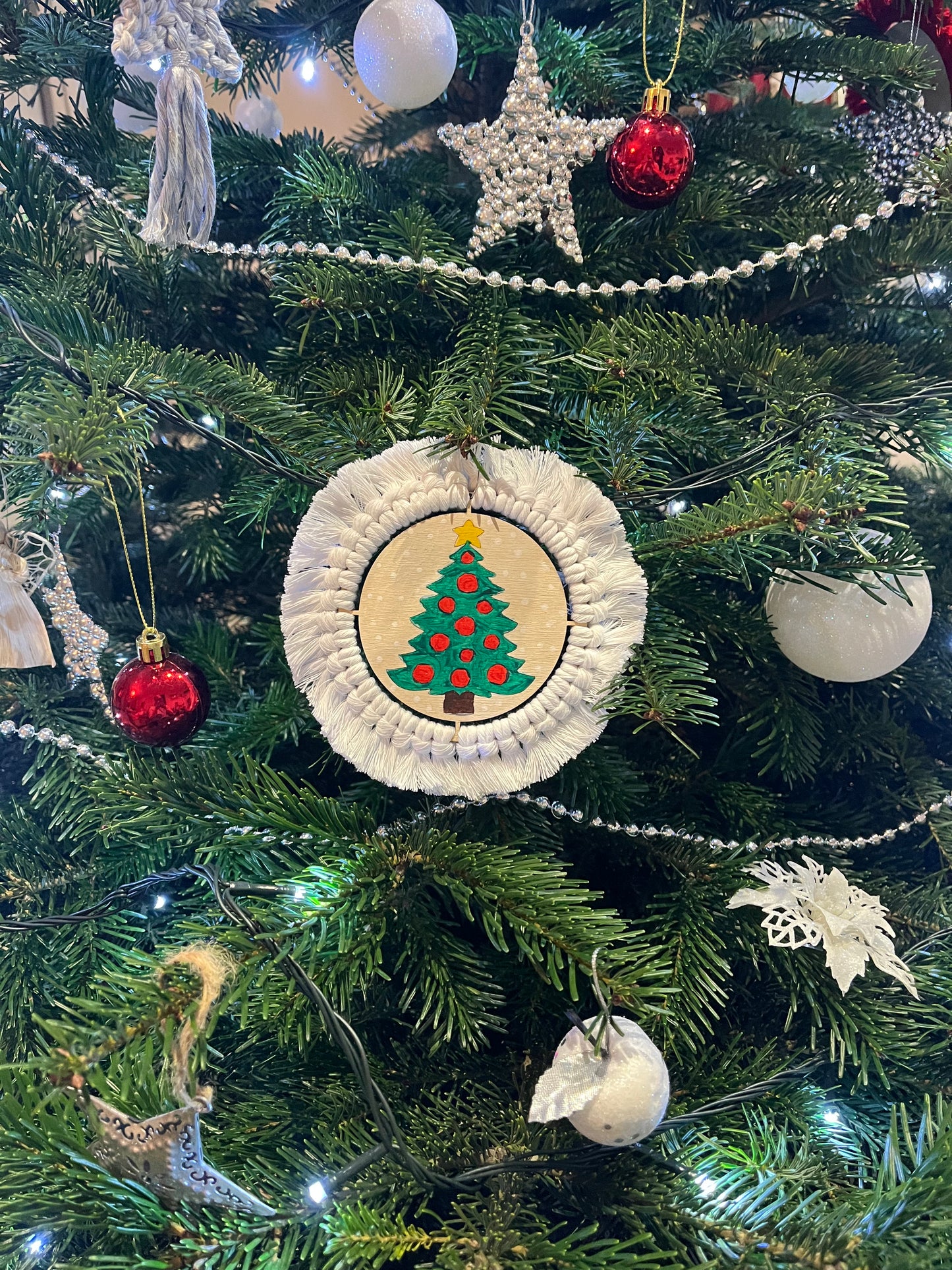 Dětské vánoční ozdoby k domalování (a dotvoření jako podtácek)