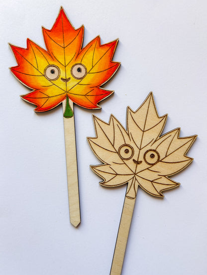 Dřevěné zápichy k domalování - PODZIM