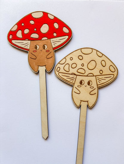 Dřevěné zápichy k domalování - PODZIM