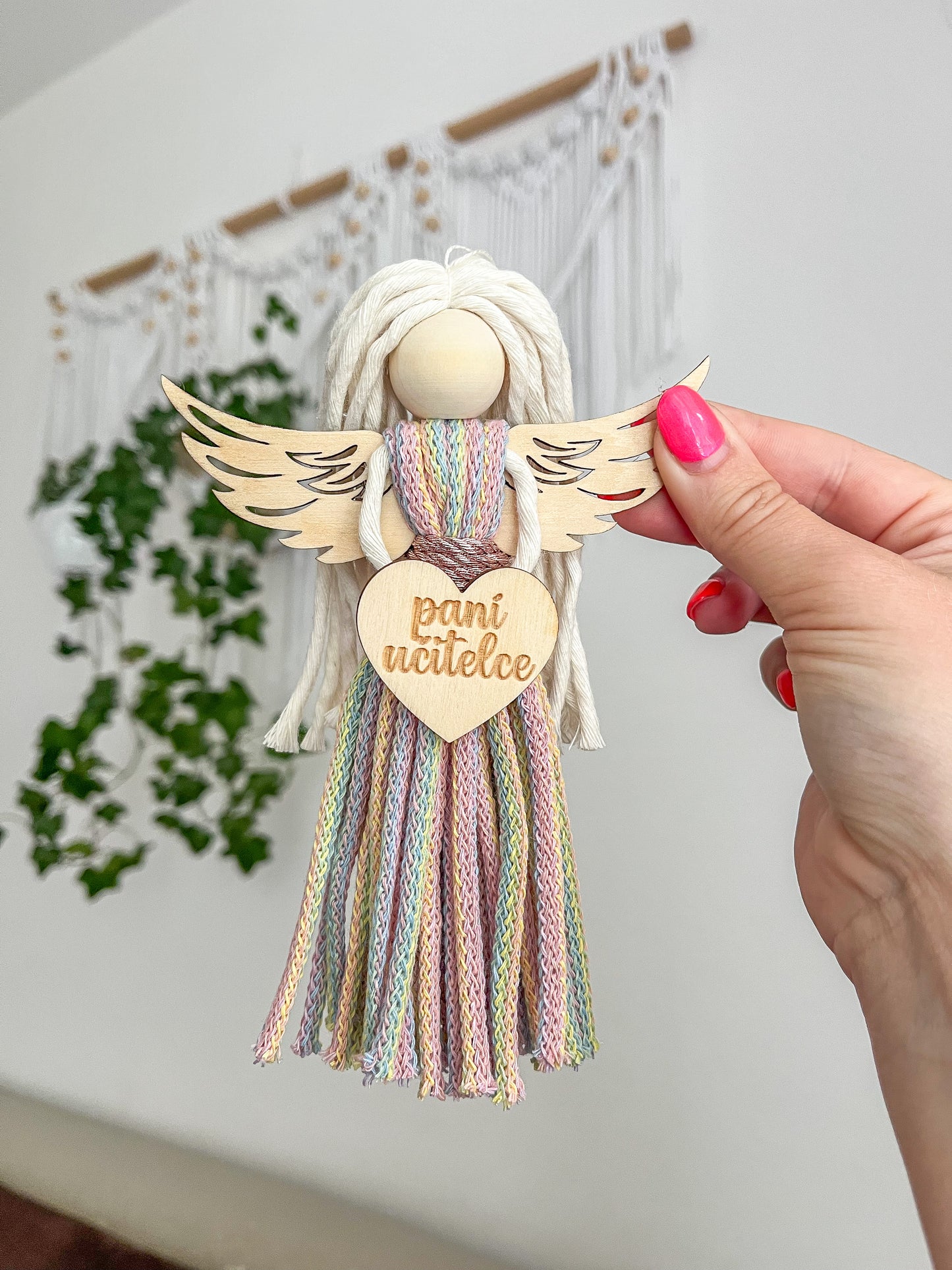 DOPRODEJ - Dřevěné srdce s nápisem 4 cm