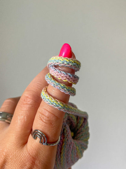 Duhová příze 3 mm - 🌈 PASTELKA (nerozčesatelná)