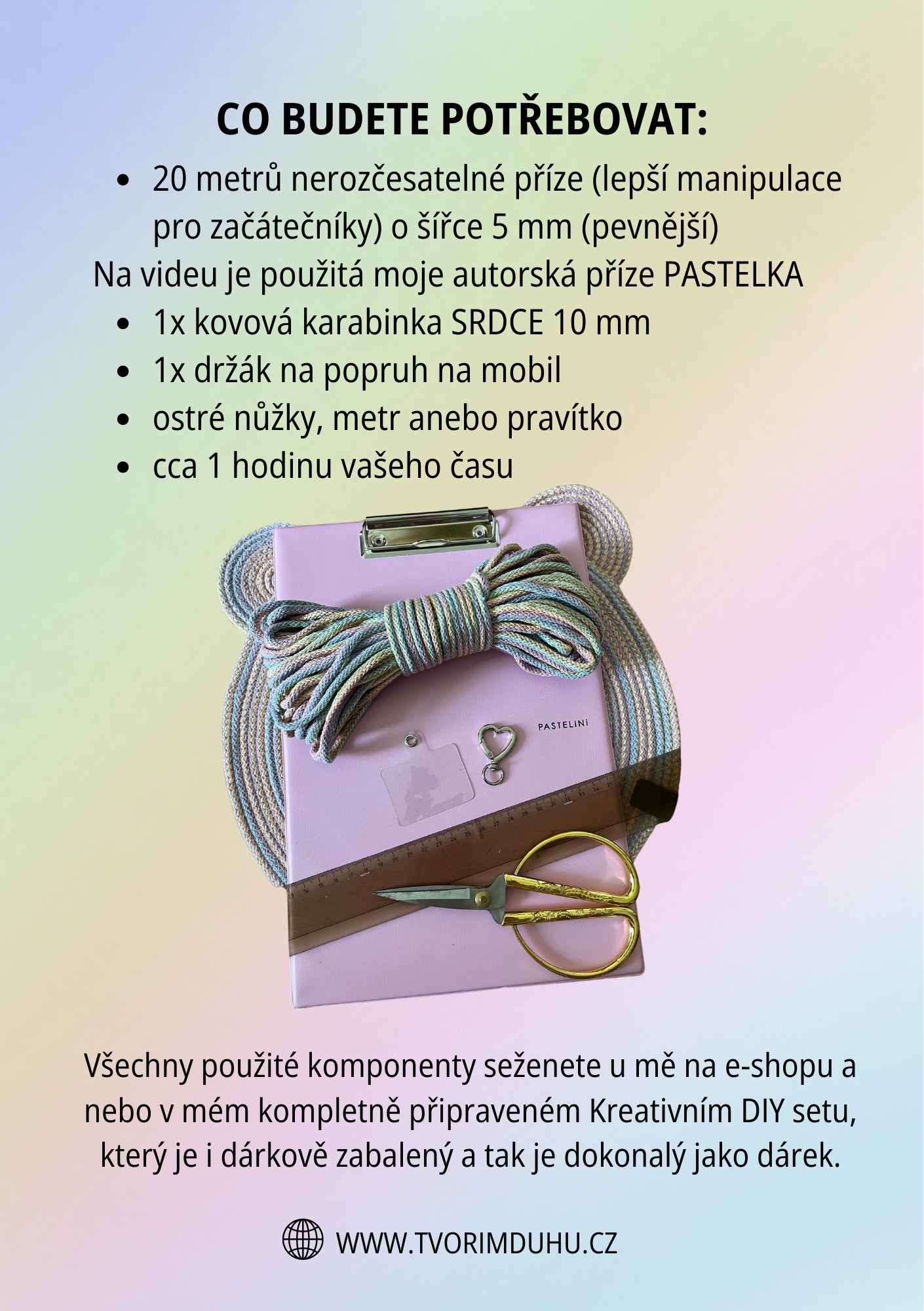 Návod na Macramé popruh na mobil (včetně video návodu) - PDF na e-mail