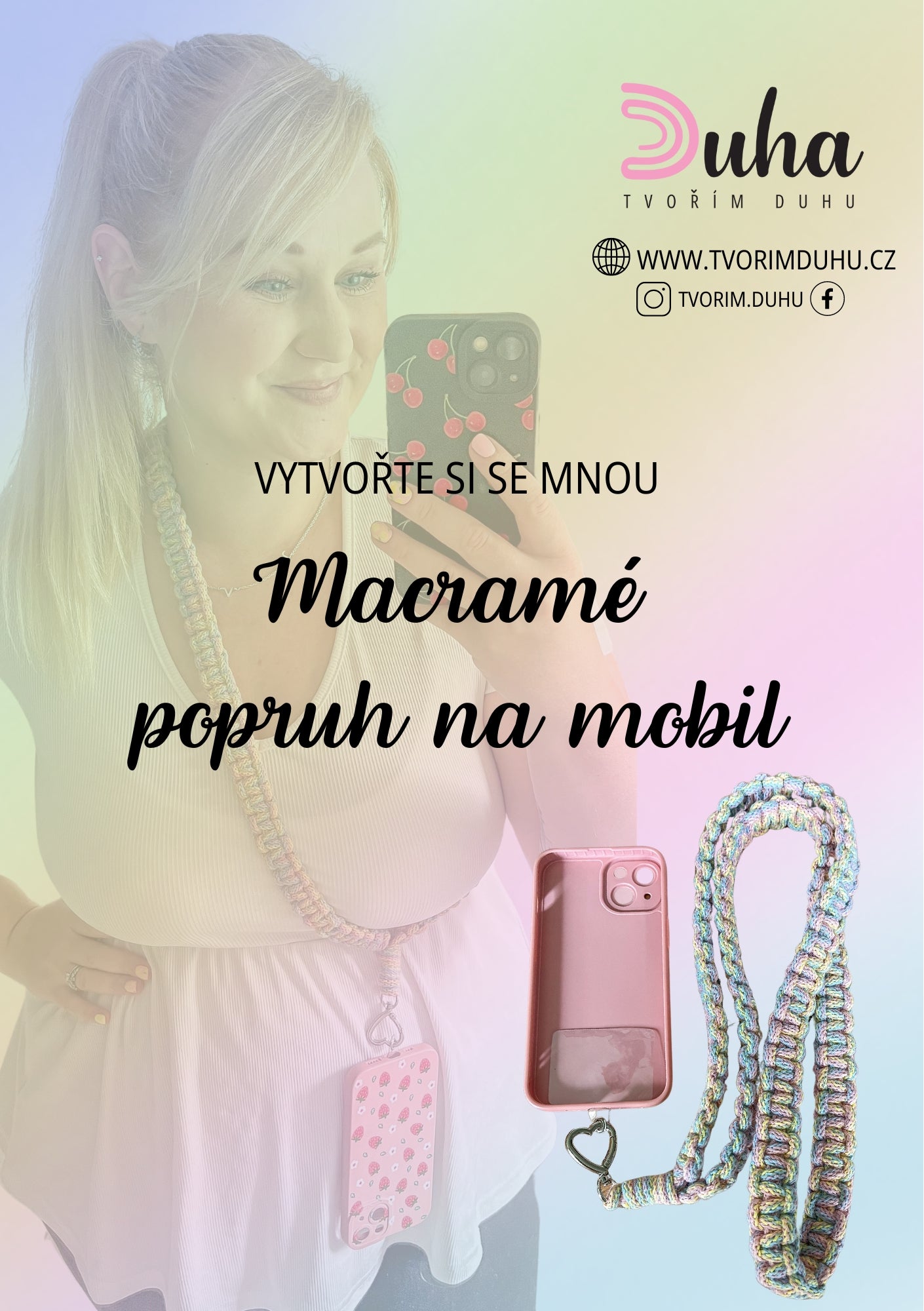 Návod na Macramé popruh na mobil (včetně video návodu) - PDF na e-mail