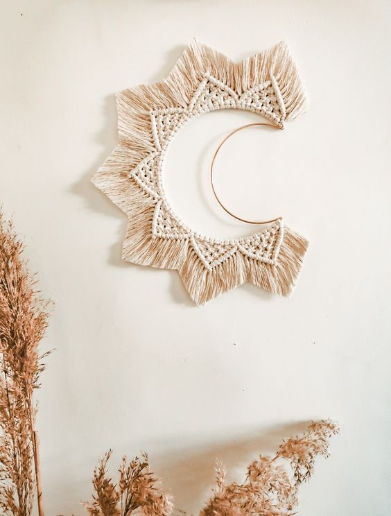 Dřevěný měsíc - 30 cm