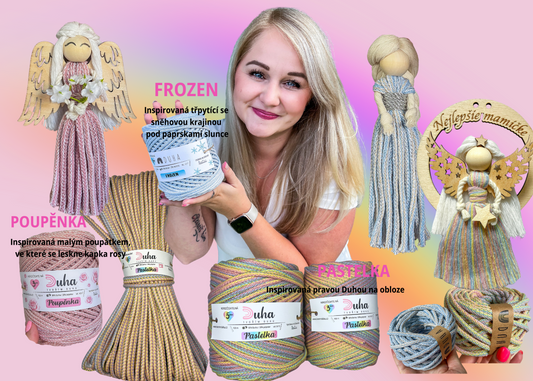 Výhodný balíček všech barev 🌈🌸❄️- Duhová příze 3 mm (nerozčesatelná)