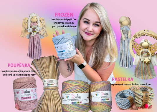 Výhodný balíček všech barev 🌈🌸❄️ - Duhová příze 5 mm (nerozčesatelná)