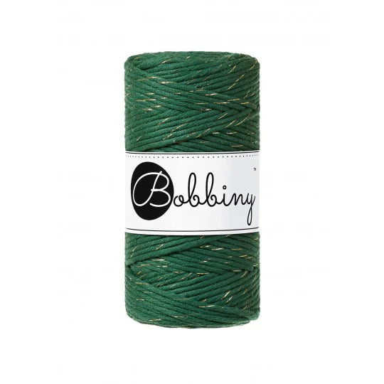 Klubíčko 10/20 m - Bobbiny macramé 3 mm regular - GOLDEN verze (se zlatou nitkou, rozčesatelná))
