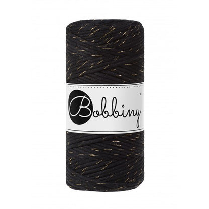 Klubíčko 10/20 m - Bobbiny macramé 3 mm regular - GOLDEN verze (se zlatou nitkou, rozčesatelná))