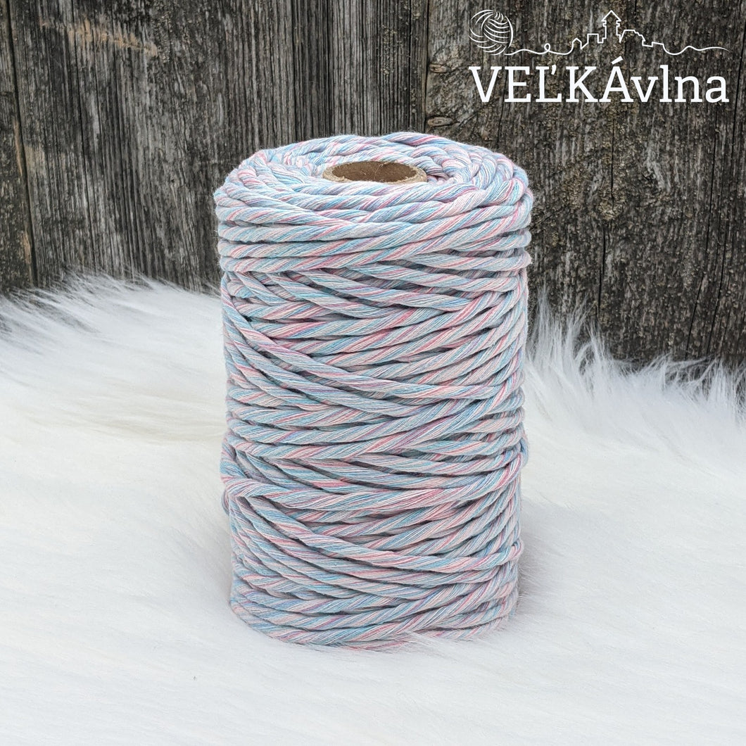 VELKÁvlna macramé příze 3 mm JEDNOROŽEC (rozčesatelná)