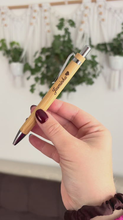 Propiska s vlastním textem / logem - přírodní bambusová