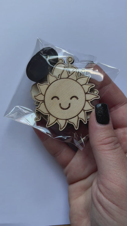 Dřevěné magnetky k domalování - LÉTO