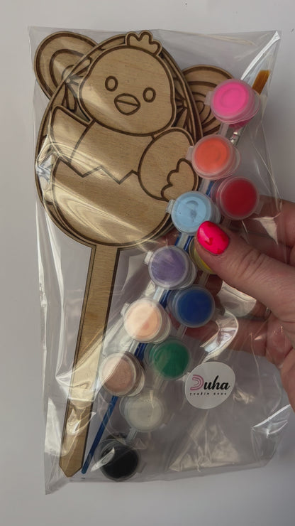 Dřevěné zápichy k domalování - JARO